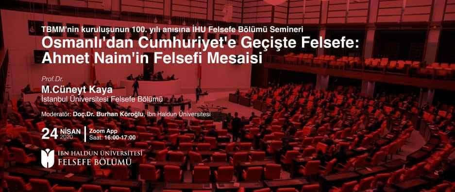 Türkiye Büyük Millet Meclisi’nin Kuruluşunun 100. Yılı Anısına Felsefe Semineri